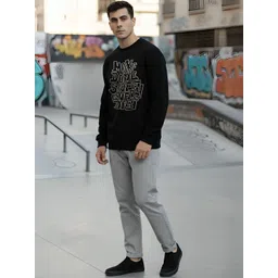 Moda Rapido Men Black Printed Sweatshirt-image-8