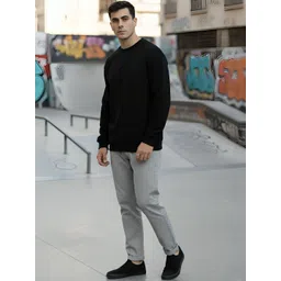 Moda Rapido Men Black Solid Sweatshirts-picture-39