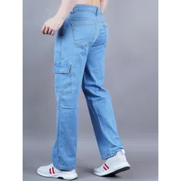 Moda Rapido Men Classic Mid-Rise Stretchable Cargo Styles Boyfriend Fit Denim Jeans image 4