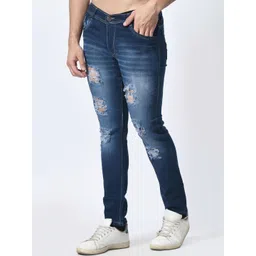 Moda Rapido Men Classic Regular Fit Mid-Rise Highly Distressed Light Fade Stretchable Jeans-picture-20