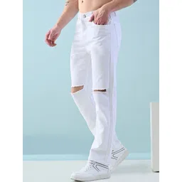 Moda Rapido Men Classic Regular Fit Mid-Rise Mildly Distressed Stretchable Jeans-picture-12