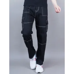 Moda Rapido Men Classic Regular Fit Mid-Rise Stretchable Cargo Styles Jeans-picture-11