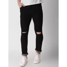 Moda Rapido Men Classic Tapered Fit Mid-Rise Slash Knee Stretchable Jeans-picture-11