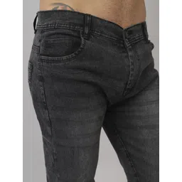 Moda Rapido Men Classic Tapered Fit Slash Knee Jeans image 3