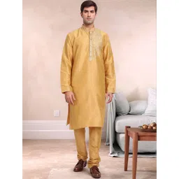 Moda Rapido Men Embroidered Regular Thread Work Kurta with Pyjamas-picture-16