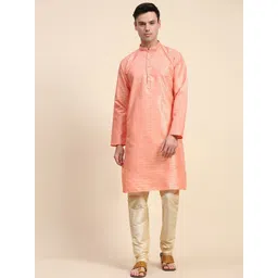 Moda Rapido Men Ethnic Motifs Embroidered Regular Thread Work Kurta with Pyjamas-picture-38