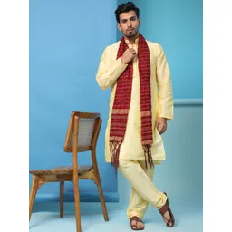 Moda Rapido Men Ethnic Motifs Embroidered Regular Thread Work Kurta with Pyjamas & With Dupatta-picture-34