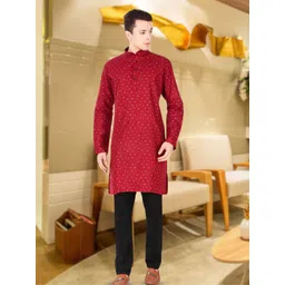 Moda Rapido Men Ethnic Motifs Handloom Kurta-picture-34