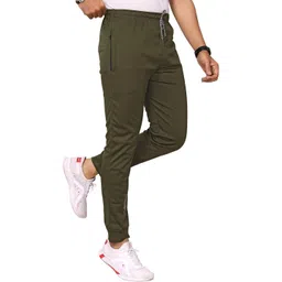 Moda Rapido Men Green Plain Lycra Track Pants-picture-34