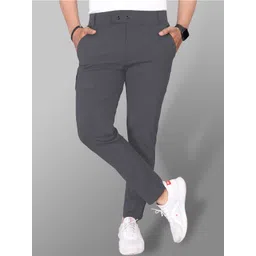 Moda Rapido Men Grey Lycra Casual Regular Trousers-picture-30