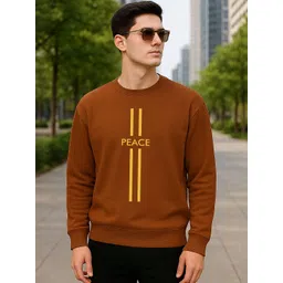 Moda Rapido Men Mustard Graphic Printed Sweatshirts-picture-52