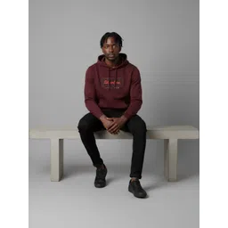 Moda Rapido Men Printed Hooded Sweatshirt image 1