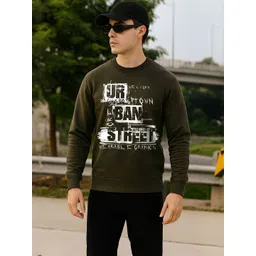 Moda Rapido Men Printed Round Neck Pullover Sweatshirt image 3
