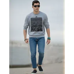 Moda Rapido Men Printed Round Neck Regular Sweatshirt-picture-37