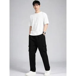 Moda Rapido Men Relaxed Straight Leg Zip Trousers-picture-35
