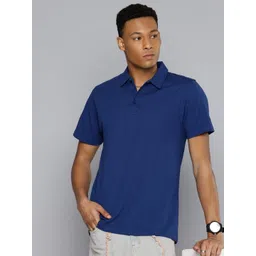 Moda Rapido Men Self Design Polo Collar Cotton Relaxed Fit T-shirt-picture-39