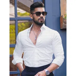 Moda Rapido Men Slim Fit Solid Spread Collar Formal Shirt-picture-10