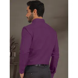 Moda Rapido Men Solid Long Sleeves Cotton Formal Shirt image 5