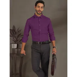 Moda Rapido Men Solid Long Sleeves Cotton Formal Shirt image 1