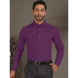 Moda Rapido Men Solid Long Sleeves Cotton Formal Shirt image 2