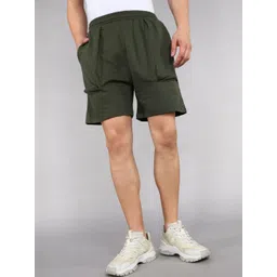 Moda Rapido Men Solid Mid-Rise Cargo Shorts-picture-10