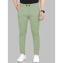 Moda Rapido Men Solid Mid Rise Tailored Trousers-picture-33