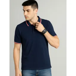 Moda Rapido Men Solid Polo Collar Cotton T-shirt-picture-29