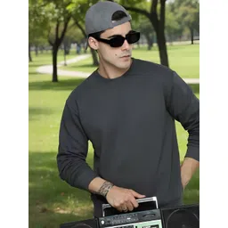 Moda Rapido Men Solid Round Neck Pullover Sweatshirt-picture-24