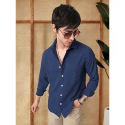 Moda Rapido Men Solid Spread Collar Casual Shirt-picture-23