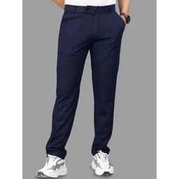 Moda Rapido Men Solid Tailored Regular Fit Formal Trousers-picture-34