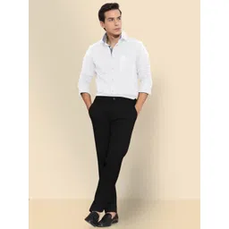 Moda Rapido Men Standard Fit Spread Collar Solid Cotton Formal Shirt-picture-10