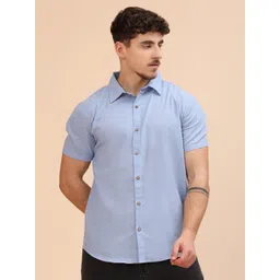 Moda Rapido Men Standard Solid Spread Collar Opaque Regular Fit Casual Shirt-picture-21