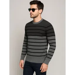 Moda Rapido Men Striped Woollen Pullover-picture-25