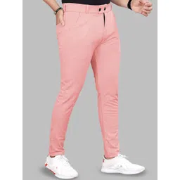 Moda Rapido Men Textured Tailored Regular Fit Mid-Rise Chinos Trousers-picture-35