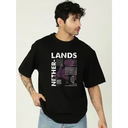 Moda Rapido Men Typography Printed Drop-Shoulder Sleeves Pure Cotton Bio Finish T-shirt-image-10
