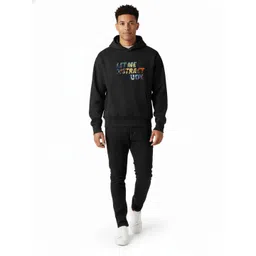 Moda Rapido Men Typography Printed Hooded Sweatshirt-image-4