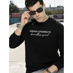 Moda Rapido Men Typography Printed Long Sleeves Round Neck Pullover Sweatshirt image 1