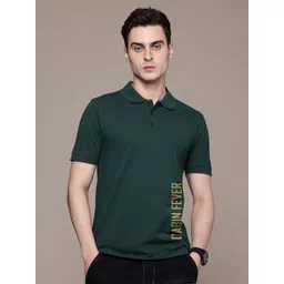 Moda Rapido Men Typography Printed Polo Collar Applique T-shirt-picture-12