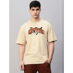 Moda Rapido Men Typography Printed Pure Cotton Bio Finish Oversized T-shirt-picture-34