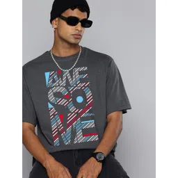 Moda Rapido Men Typography Printed Round Neck Cotton Relaxed Fit T-shirt-picture-22