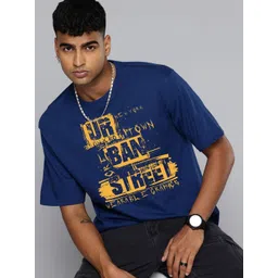 Moda Rapido Men Typography Printed Round Neck Cotton Relaxed Fit T-shirt-picture-16