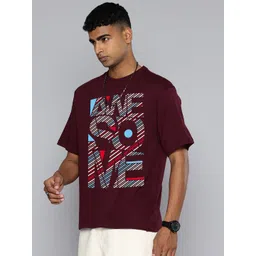 Moda Rapido Men Typography Printed Round Neck Cotton Relaxed Fit T-shirt-picture-24