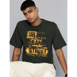 Moda Rapido Men Typography Printed Round Neck Cotton Relaxed Fit T-shirt-picture-36