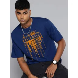 Moda Rapido Men Typography Printed Round Neck Cotton Relaxed Fit T-shirt-picture-37