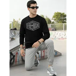 Moda Rapido Mens Typography Printed Round Neck sweatshirt Regular Fit long sleeve-picture-23