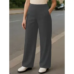 Moda Rapido Mid-Rise Flat-Front Regular Fit Trousers-picture-13
