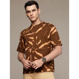 Moda Rapido Oversized Washed Effect Dyed Round Neck T-Shirt-picture-35