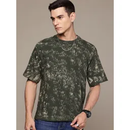 Moda Rapido Oversized Washed Effect Dyed Round Neck T-Shirt-picture-30