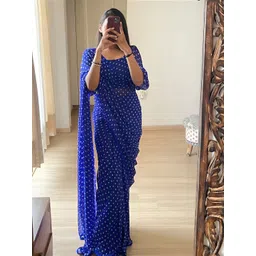 Moda Rapido Polka Dot Printed Ready to Wear Saree-picture-30