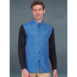 Moda Rapido Printed Mandarin Collar Nehru Jacket-picture-28